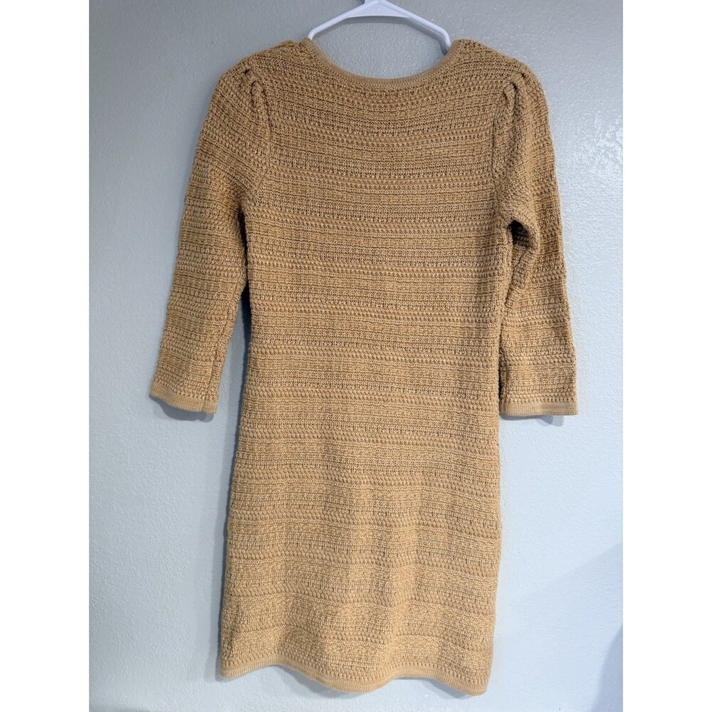 Lilly Pulitzer Rhysa Bow Accent Sweater Dress Rattan Metallic Marl Size XS NWOT - Picture 7 of 8